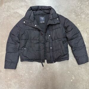 Abercrombie & Fitch Black Quilted Puffer Jacket